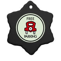 M.O.N.O.P.O.L.Y Free Parking Game Board Ceramic Star Ornament