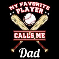 My Favorite Player Calls Me Dad Baseball Drawstring Bag