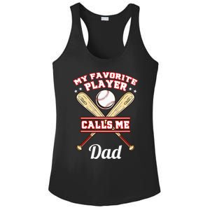 My Favorite Player Calls Me Dad Baseball Ladies PosiCharge Competitor Racerback Tank