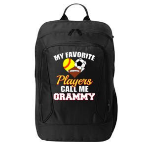 My Favorite Players Softball Soccer Football Grammy City Backpack