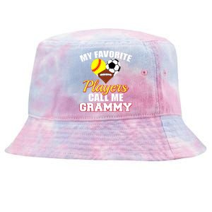 My Favorite Players Softball Soccer Football Grammy Tie-Dyed Bucket Hat