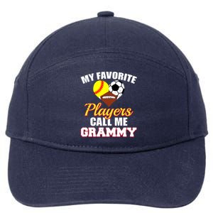 My Favorite Players Softball Soccer Football Grammy 7-Panel Snapback Hat