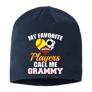 My Favorite Players Softball Soccer Football Grammy Sustainable Beanie