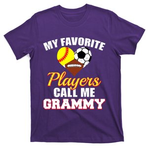 My Favorite Players Softball Soccer Football Grammy T-Shirt