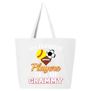 My Favorite Players Softball Soccer Football Grammy 25L Jumbo Tote