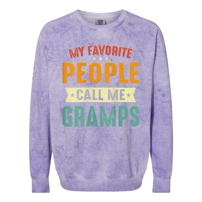 My Favorite People Call Me Gramps Colorblast Crewneck Sweatshirt