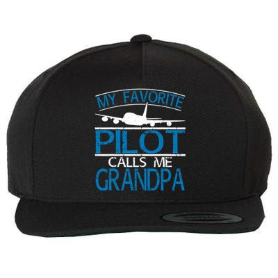 My Favorite Pilot Calls Me Grandpa Wool Snapback Cap