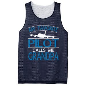 My Favorite Pilot Calls Me Grandpa Mesh Reversible Basketball Jersey Tank