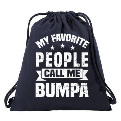 My Favorite People Call Me Bumpa Grandpa Papa Dad Cute Gift Drawstring Bag