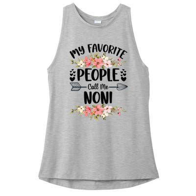 My Favorite People Call Me Noni Mother's Day Ladies PosiCharge Tri-Blend Wicking Tank