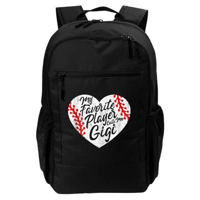 My Favorite Player Calls Me Gigi Baseball Heart Cute Grandma Backpack