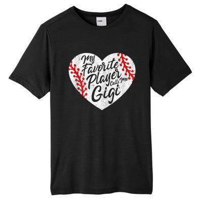 My Favorite Player Calls Me Gigi Baseball Heart Cute Grandma Tall Fusion ChromaSoft Performance T-Shirt