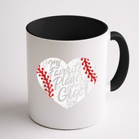 My Favorite Player Calls Me Gigi Baseball Heart Cute Grandma Mug