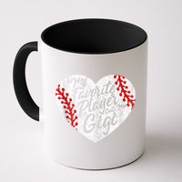 My Favorite Player Calls Me Gigi Baseball Heart Cute Grandma Mug
