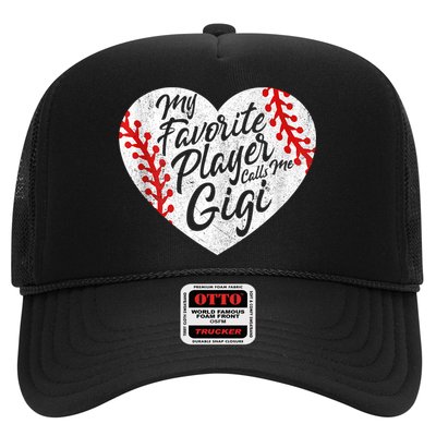 My Favorite Player Calls Me Gigi Baseball Heart Cute Grandma Hat