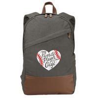 My Favorite Player Calls Me Gigi Baseball Heart Cute Grandma Cotton Canvas Backpack
