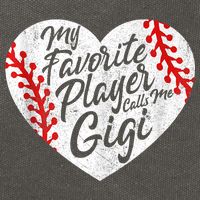 My Favorite Player Calls Me Gigi Baseball Heart Cute Grandma Cotton Canvas Backpack