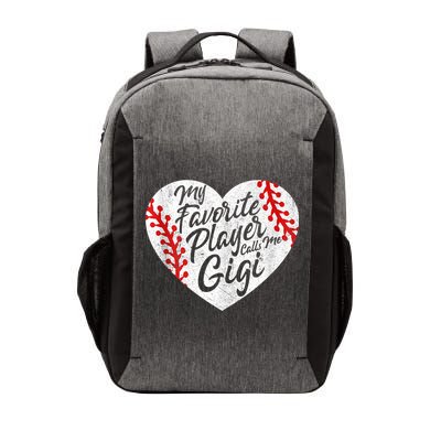 My Favorite Player Calls Me Gigi Baseball Heart Cute Grandma Vector Backpack