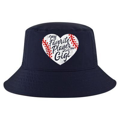 My Favorite Player Calls Me Gigi Baseball Heart Cute Grandma Cool Comfort Performance Bucket Hat