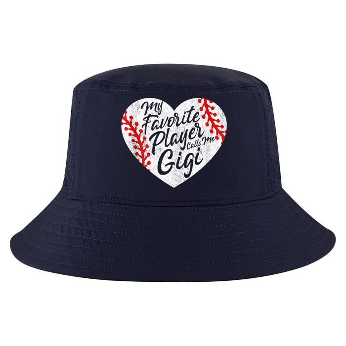My Favorite Player Calls Me Gigi Baseball Heart Cute Grandma Cool Comfort Performance Bucket Hat
