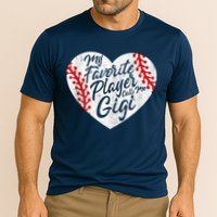 My Favorite Player Calls Me Gigi Baseball Heart Cute Grandma Cooling Performance Crew T-Shirt
