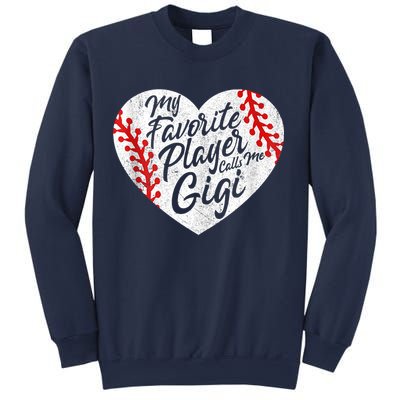 My Favorite Player Calls Me Gigi Baseball Heart Cute Grandma Sweatshirt