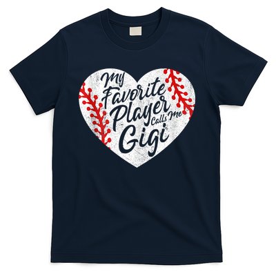 My Favorite Player Calls Me Gigi Baseball Heart Cute Grandma T-Shirt