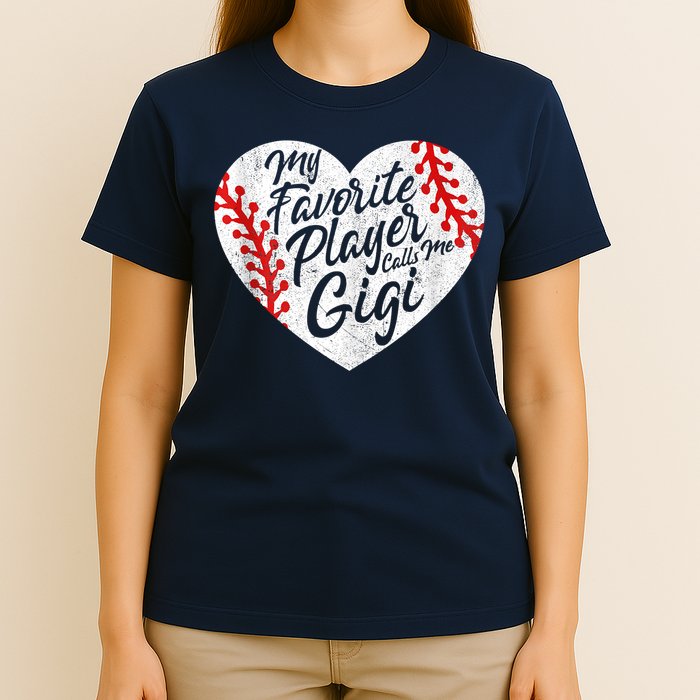My Favorite Player Calls Me Gigi Baseball Heart Cute Grandma T-Shirt