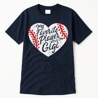 My Favorite Player Calls Me Gigi Baseball Heart Cute Grandma Tall T-Shirt