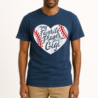 My Favorite Player Calls Me Gigi Baseball Heart Cute Grandma Tall T-Shirt