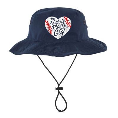 My Favorite Player Calls Me Gigi Baseball Heart Cute Grandma Bucket Hat