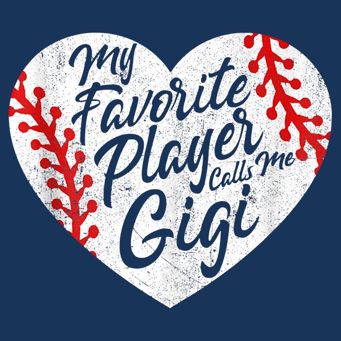 My Favorite Player Calls Me Gigi Baseball Heart Cute Grandma Drawstring Bag