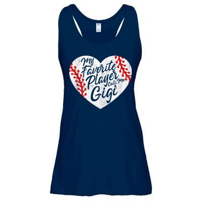 My Favorite Player Calls Me Gigi Baseball Heart Cute Grandma Ladies Essential Flowy Tank
