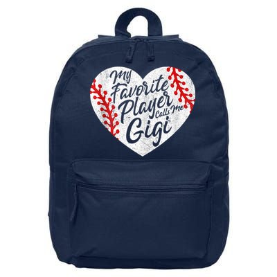 My Favorite Player Calls Me Gigi Baseball Heart Cute Grandma 16 in Basic Backpack