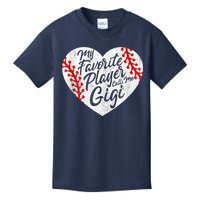 My Favorite Player Calls Me Gigi Baseball Heart Cute Grandma Kids T-Shirt