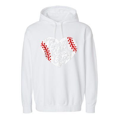 My Favorite Player Calls Me Gigi Baseball Heart Cute Grandma Garment-Dyed Fleece Hoodie