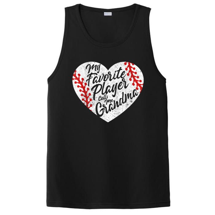 My Favorite Player Calls Me Grandma Baseball Heart Wo's PosiCharge Competitor Tank