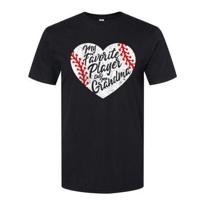 My Favorite Player Calls Me Grandma Baseball Heart Wo's Softstyle® CVC T-Shirt