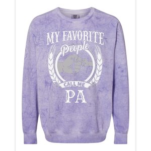 My Favorite People Call Me Pa Grandpa Colorblast Crewneck Sweatshirt