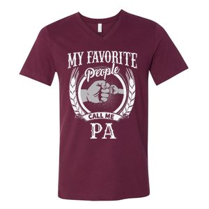 My Favorite People Call Me Pa Grandpa V-Neck T-Shirt