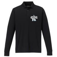 My Favorite People Call Me Pa Performance Long Sleeve Polo