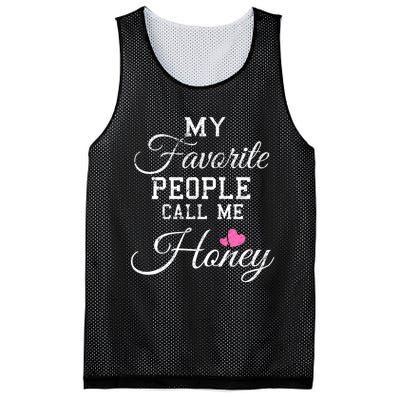 My Favorite People Call Me Honey Mesh Reversible Basketball Jersey Tank