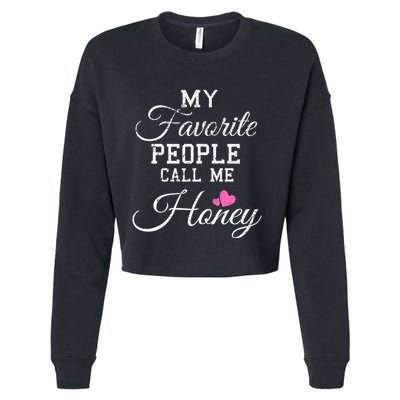 My Favorite People Call Me Honey Cropped Pullover Crew