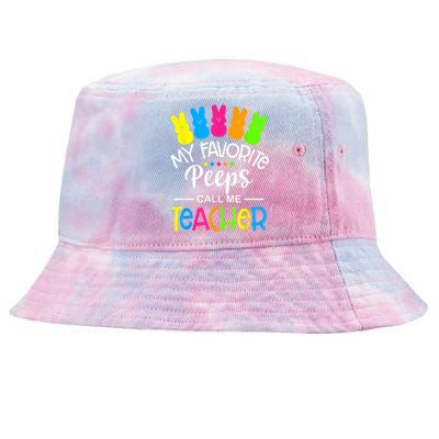 My Favorite Peep Call Me Teacher Happy Easter Day Shirt Tie-Dyed Bucket Hat