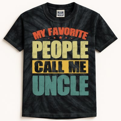 My Favorite People Call Me Uncle Vintage Kids Tie-Dye T-Shirt