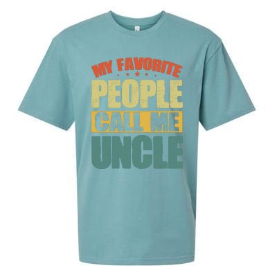 My Favorite People Call Me Uncle Vintage Sueded Cloud Jersey T-Shirt