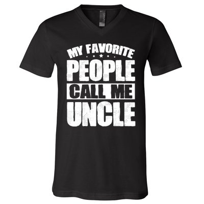 My Favorite People Call Me Uncle Vintage V-Neck T-Shirt