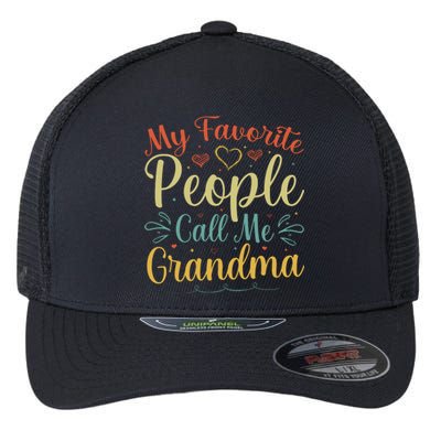 My Favorite People Call Me Grandma Flexfit Unipanel Trucker Cap