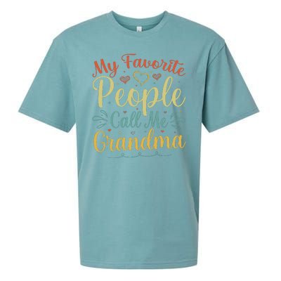 My Favorite People Call Me Grandma Sueded Cloud Jersey T-Shirt