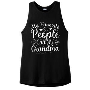 My Favorite People Call Me Grandma Ladies PosiCharge Tri-Blend Wicking Tank